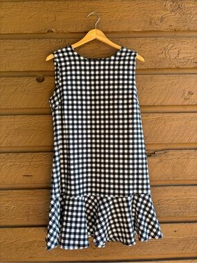Imperial Black and White Gingham Sleeveless Mini Dress